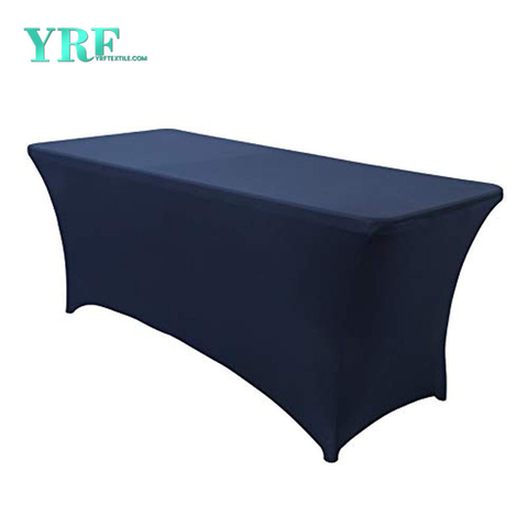 Rectangular Stretch Spandex Table Cover Navy Blue 4ft/48"L x 24"W x 30"H Polyester For Party