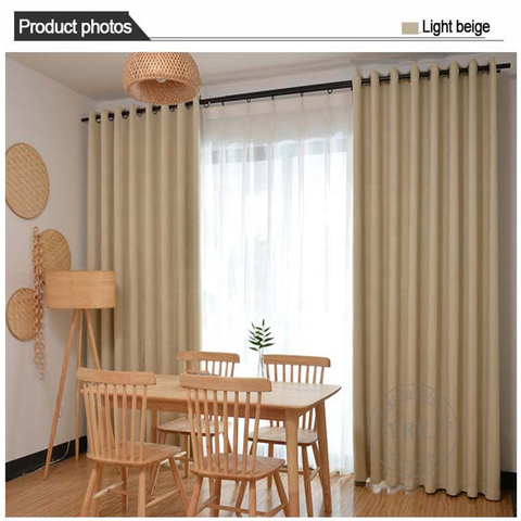Cottage Plain Color Blackout Heavy Duty Insulated Bedroom Drapes