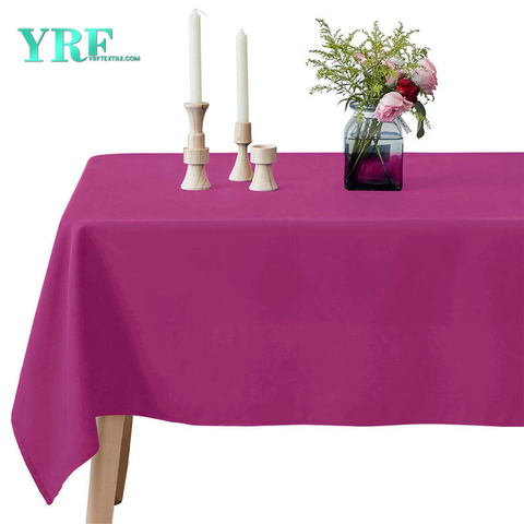 Oblong Table Cloth Pure Fuchsia 60x102 inch 100% Polyester Wrinkle Free for Hotel