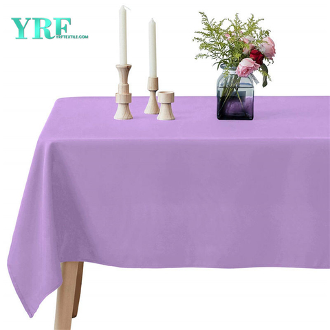 Oblong Table Cloth Pure Lavender 60x102 inch 100% Polyester Wrinkle Free For Parties