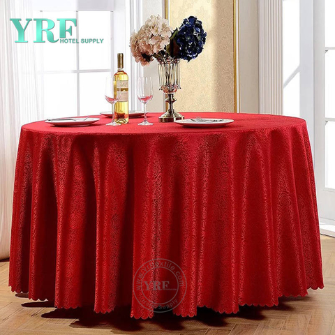 YRF Cheap Hotel jacquard 90" Round Party Table Cover
