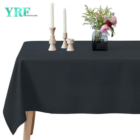 Oblong Dinner Table Cover Dark Grey 60x102 inch Pure 100% Polyester Wrinkle Free For Weddings