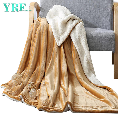 Polar Microfiber Coral Blanket Thick Winter Champagne For Single Size