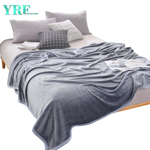 Durable Mink Blanket Dyed Plain Multi Color Super Soft For Double Bed
