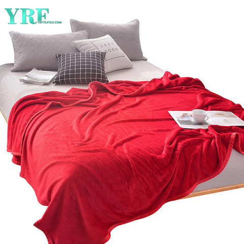 Lightweight Mink Blankets Soft No Pilling Plain Color For Single Bed