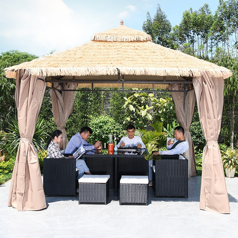 Factory wholesale synthesized artificial Fiber Thatch Roof For Gazebo