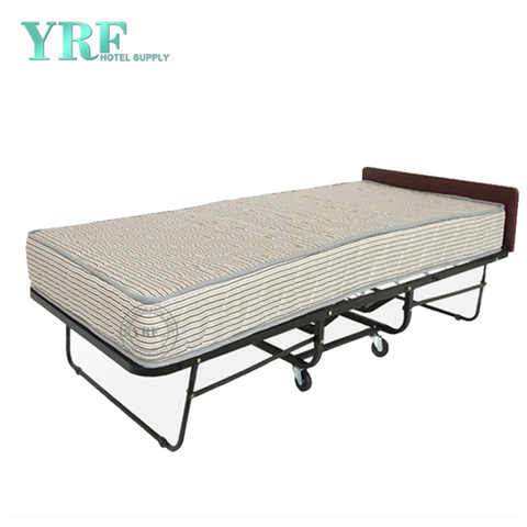 Apartment Spare Lightweight Folding Bed Rollaway on Wheels Twin
