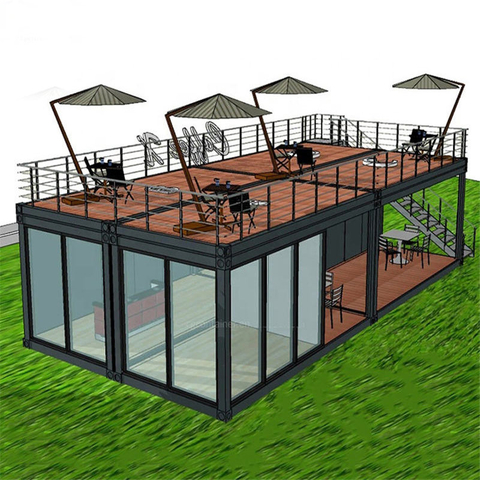 Factory Flat Pack Container house for cafe ready prefab