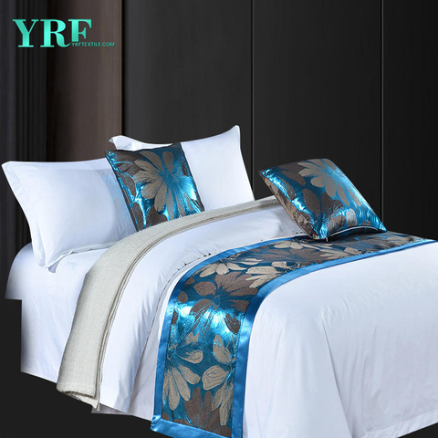 High-End Hotel Bed 1.8m Fashionable Yarn-Dyed Silky Decorate Bed Flags