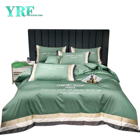 Luxury Hotel Bedding Classy Style Bed Sheet Durable Sea Green Double Bed